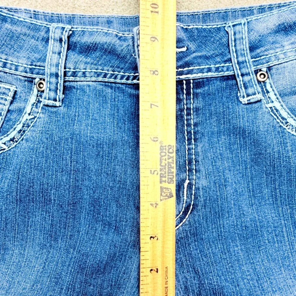Wired Heart Womens Bootcut Jeans Size 30 Medium Wash Blue Denim Stretch RN139056